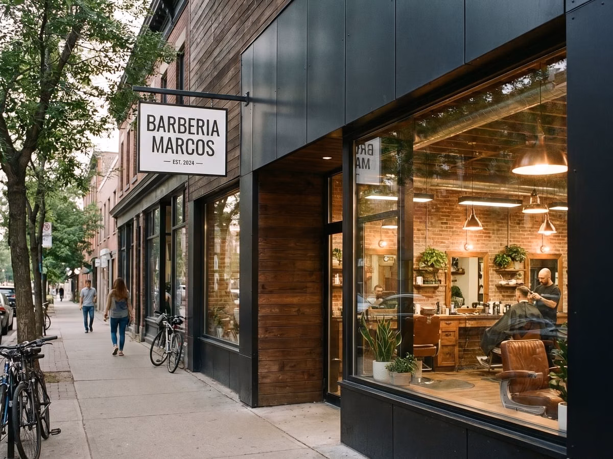 Fachada de Barbería Marcos